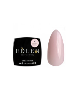 Гель моделюючий для нарощування нігтів EDLEN BUILDER GEL №4 Рожевий з молочним підтоном 15 мл