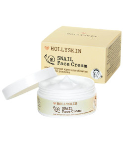 Пом'якшувальний крем для обличчя з муцином равлика HOLLYSKIN Snail Face Cream, 50мл.