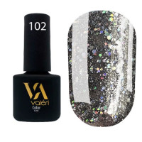 Гель-лак VALERI Color №102 сірий з блискітками 6 ml