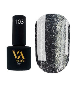 Гель-лак VALERI Color №103 графітовий з блискітками 6 ml