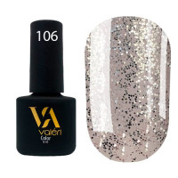 Гель-лак VALERI Color №106 блискітки срібні 6 ml