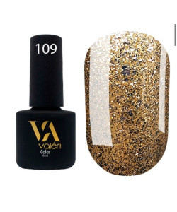 Гель-лак VALERI Color №109 мікроблискітки золоті 6 ml