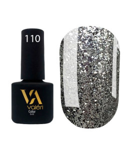 Гель-лак VALERI Color №110 блискітки срібні 6 ml