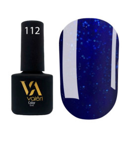Гель-лак VALERI Color №112 синій з блискітками 6 ml