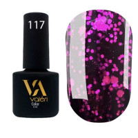 Гель-лак VALERI Color №117 фыолетовий з блискітками 6 ml