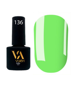 Гель-лак VALERI Color №136 яскравий зелений 6 ml