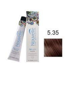 Фарба для волосся Nouvelle Hair Color 5.35 світло-золотистий коричневий червоного дерева, 100 мл