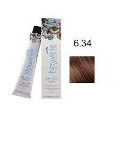 Фарба для волосся Nouvelle Hair Color 6.34 темно-золотистий мідно-русявий, 100 мл
