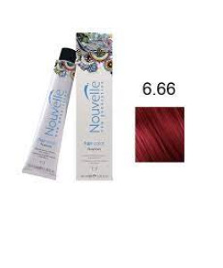 Фарба для волосся Nouvelle Hair Color 6.66 насичений темно-червоний русявий, 100 мл