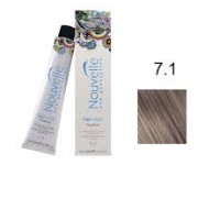 Фарба для волосся Nouvelle Hair Color 7.1 середньо-попелястий русявий, 100 мл