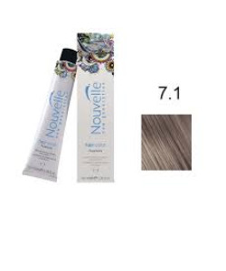Фарба для волосся Nouvelle Hair Color 7.1 середньо-попелястий русявий, 100 мл