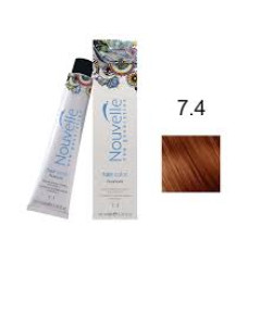 Фарба для волосся Nouvelle Hair Color 7.4 мідно-русявий, 100 мл