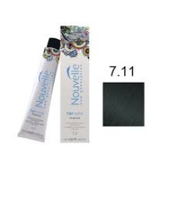 Крем-фарба для волосся Nouvelle Hair Color 7.11 насичений попелястий блонд, 100 мл
