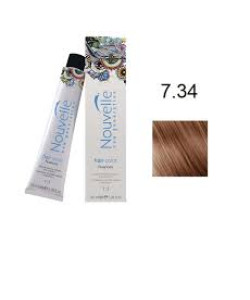 Фарба для волосся Nouvelle Hair Color 7.34 золотистий мідно-русявий, 100 мл