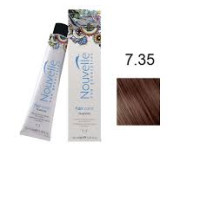 Фарба для волосся Nouvelle Hair Color 7.35 середньо-золотистий русявий червоного дерева, 100 мл