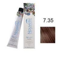 Фарба для волосся Nouvelle Hair Color 7.35 середньо-золотистий русявий червоного дерева, 100 мл