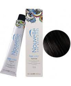 Фарба для волосся Nouvelle Hair Color 1 чорна, 100 мл