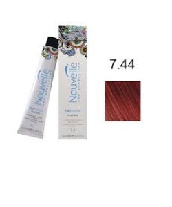 Фарба для волосся Nouvelle Hair Color 7.44 яскравий мідно-русявий, 100 мл