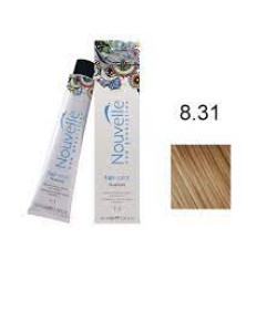 Фарба для волосся Nouvelle Hair Color 8.31 золотистий попелястий світло-русявий, 100 мл