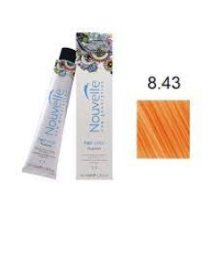 Фарба для волосся Nouvelle Hair Color 8.43 світло-мідний золотисто-коричневий, 100 мл