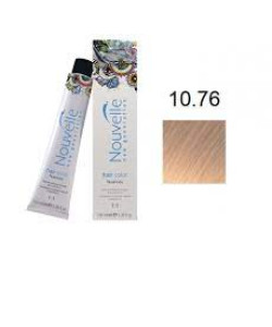 Фарба для волосся Nouvelle Hair Color 10.76 платиновий коричнево-червоний блондин, 100 мл