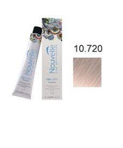 Фарба для волосся Nouvelle Hair Color 10.720 платиновий коричнево-фіолетовий блондин, 100 мл