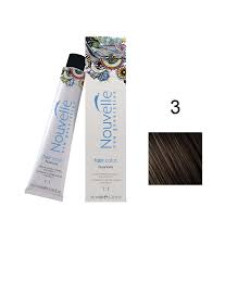 Фарба для волосся Nouvelle Hair Color 3 темно-коричневий, 100 мл