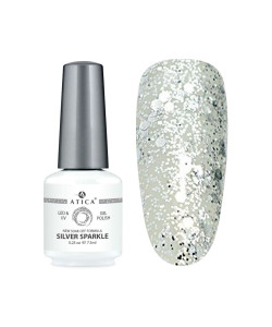 Гель лак ATICA Silver Sparkle GPM119, 7,5 мл
