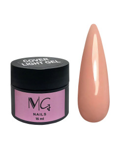 Гель камуфлирующий для нарощування MG UV Gel Cover Light (бежевий), 15 мл