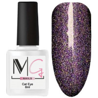 Гель-лак MG Cat`s Eye №006 (сливовий, котяче око), 8мл