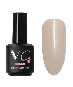 Рідкий акрігель MG Liquid Acrygel №08 (блідо-рожевий з мікроблиском), 15 мл