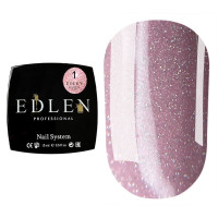 Гель для нігтів Edlen Builder gel Flash 01 (пастельно-рожевий, світловідбиваючий), 15 мл