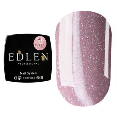 Гель для нігтів Edlen Builder gel Flash 01 (пастельно-рожевий, світловідбиваючий), 15 мл