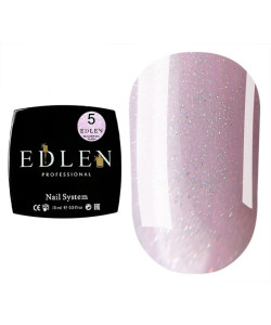 Гель для нігтів Edlen Builder gel Flash 05 (світлий лілово-рожевий, світловідбиваючий), 15 мл