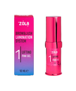 Складник для ламінування брів і вій ZOLA Color Lab 01 Lifting Pink Gel, 10 мл