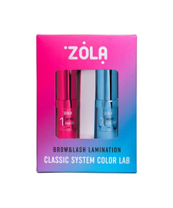 Набір складників для ламінування брів і вій ZOLA Brow&Lash Lamination Classic System Color Lab №1.2, 10 мл