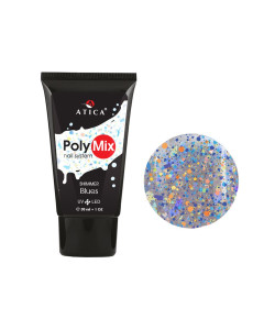 Полігель з шимером ATICA Polymix Blues, 30 г