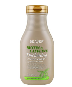  Кондиціонер для слабкого волосся схильного до ламкості та випадіння Beaver Professional Biotin & Caffeine Thickening Conditioner, 350 мл