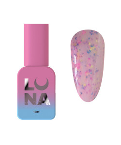 Камуфлююча база Luna Tutti Frutti Base №12 (молочно-рожевий з різнокольоровими вкрапленнями) 13 мл