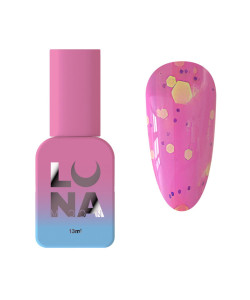 Камуфлююча база Luna Tutti Frutti Base №13 (насичено-рожевий з різнокольоровими вкрапленнями) 13 мл