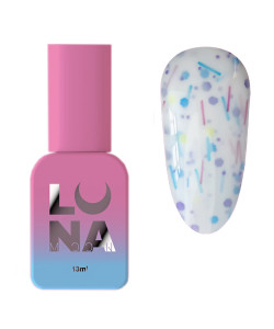 Камуфлююча база Luna Tutti Frutti Base №19 (молочний з фіолетовими та синіми вкрапленнями) 13 мл