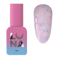 Камуфлююча база Luna Tutti Frutti Base №23 (рожевий з бірюзовими та рожевими вкрапленнями) 13 мл