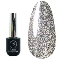 Гель-лак SAGA Fiery Gel №1 сріблястий 9 мл