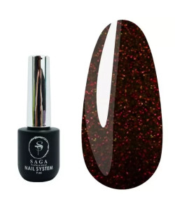 Гель-лак SAGA Fiery Gel №24 бордовий світловідбиваючий 9 мл
