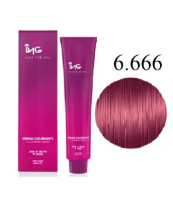 Крем-фарба для волосся ING Coloring Cream 6.666 Темно-русий інтенсивно червоний, 100 мл.