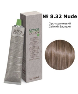 Крем-фарба для волосся ECHOSLINE 8.32 NUDE Світло-коричневий світлий блондин, 100 мл