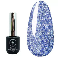 Гель-лак SAGA Fiery Gel №11 синій світловідбиваючий 9 мл