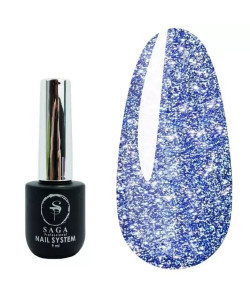 Гель-лак SAGA Fiery Gel №11 синій світловідбиваючий 9 мл