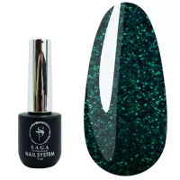 Гель-лак SAGA Fiery Gel №23 смарагдовий світловідбиваючий 9 мл