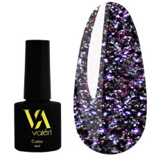 Гель-лак світловідбиваючий VALERI Flash №02 чорно-сріблясто-рожевий 6 ml